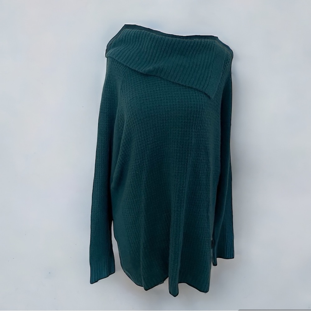 Dazzle everyday blue loose cowl neck sweater XL